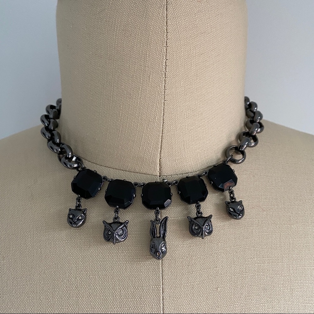 MARC JACOBS Fantastical Tale Necklace *RARE* Owl Rabbit Cat Woodland